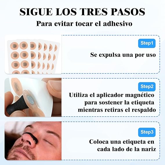 TIRAS MAGNETICAS - Respira Profundo - KIT 4 TIRAS + 15 PARCHES